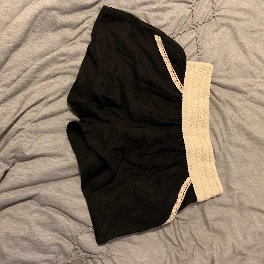 black shorts
